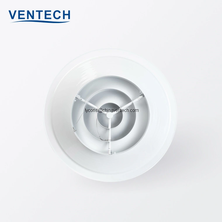 High Air Flow Round Ceiling Diffuser HVAC Aluminum Air Circular Diffuser for Central Air Conditioning