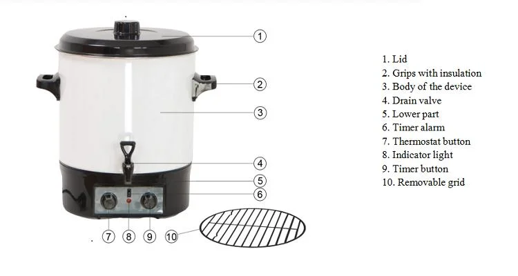 27L Electric Candle Wax Melter Candle Wax Melting Machine Paraffin Wax Warmer with LCD