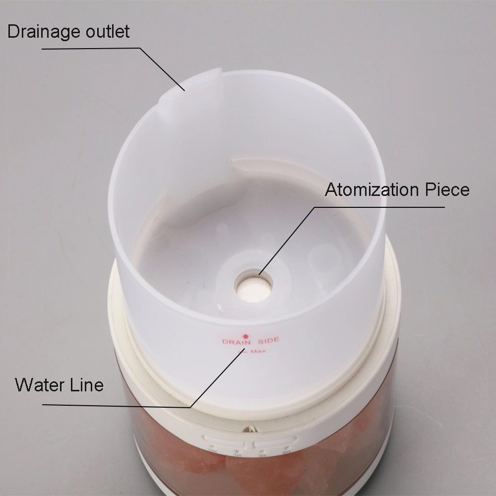 New Style Wholesale 150ml USB 5V/24V Ceramic Atomizer Fragrance Air Essential Oil Aroma Diffuser with Salt Stone Lamp