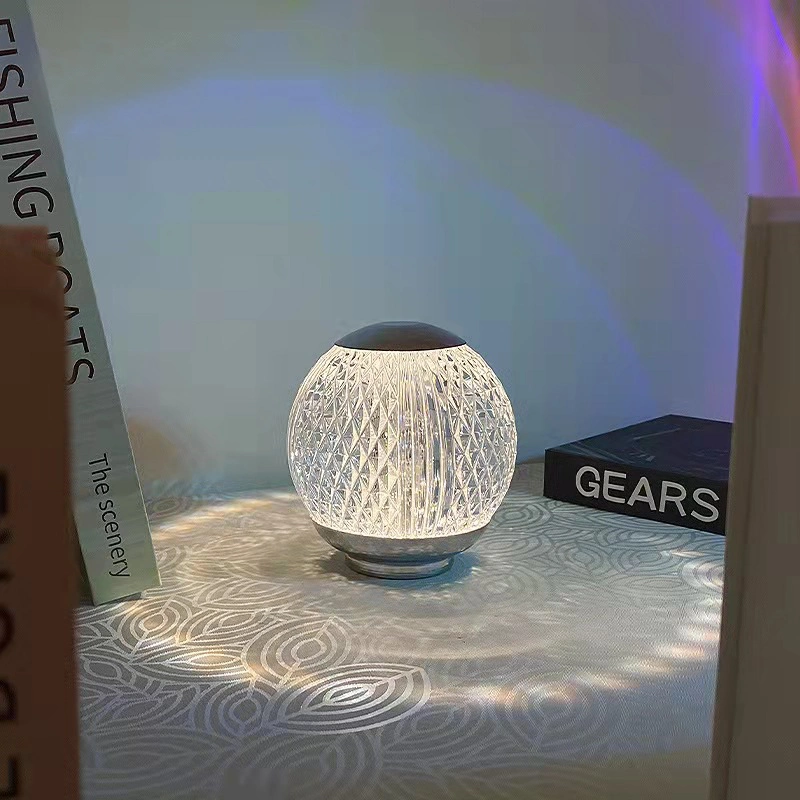 New Creative LED Crystal Lamparas Modernas Table Lamp USB Rechargeable with Touch Sensor Dimmer