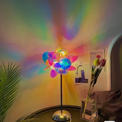 Nuevo dormitorio Aurora atmósfera LED noche luz acrílico DIY empalme colorido lámpara de mesa al por mayor para la decoración de la sala de estar del hogar