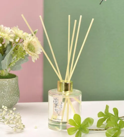 Difusor de fragancia de cerámica perfumado de alta calidad con varillas, difusor de aroma de caña en caja de regalo