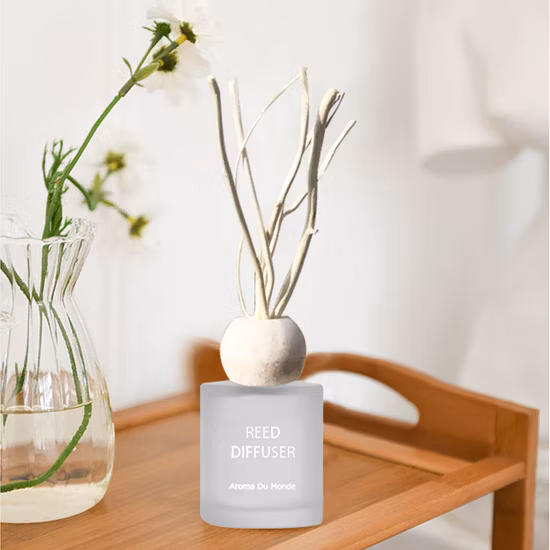 Difusor de caña de botella de vidrio de Perfume de fragancia de aceite esencial de aromaterapia decorativa para el hogar de lujo excepcional